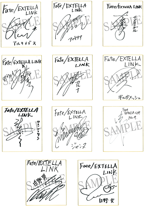 出演声優陣のサイン色紙(7種)